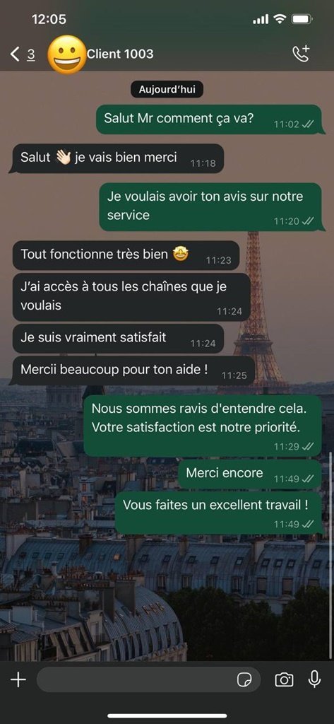Avis client IPTV Premium 2026 support